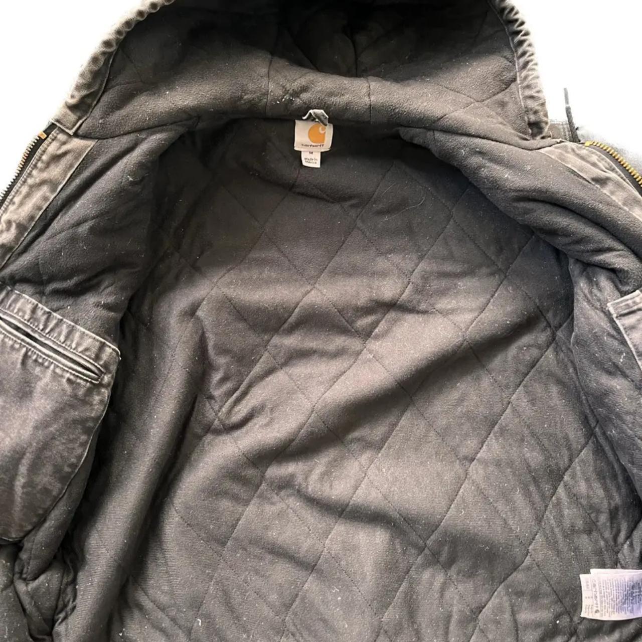 Carhartt Hooded Active Work Jacket J130 Black Perfect Fading