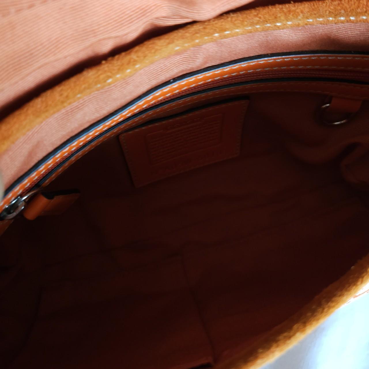 Vintage Coach Mini Soho Buckle Flap Orange Shoulder Purse rY