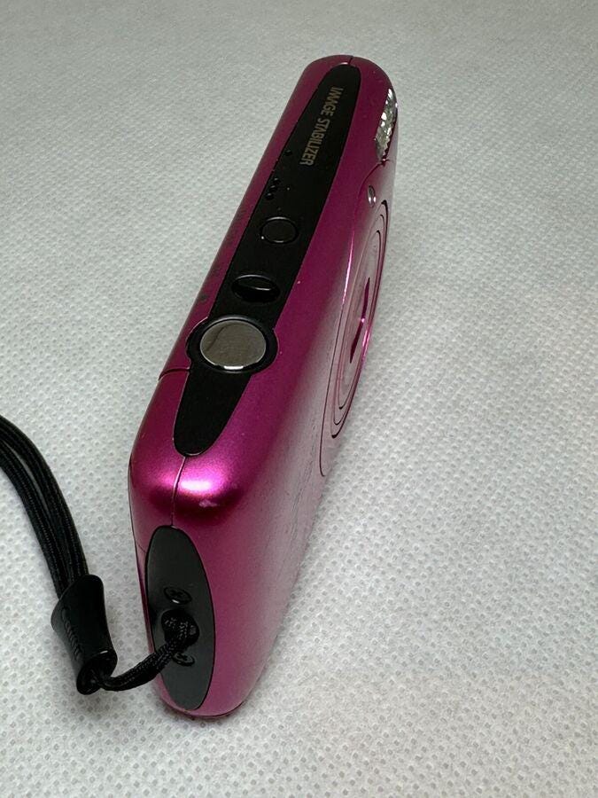 Canon PowerShot SD 1400 IS Digital ELPH Camera Pink w Box Charger