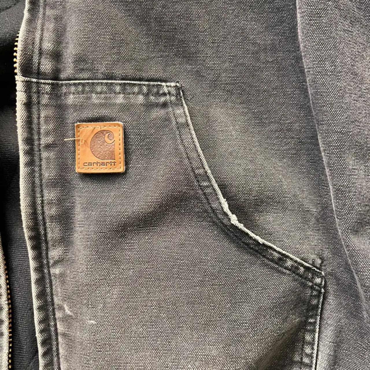 Carhartt Hooded Active Work Jacket J130 Black Perfect Fading