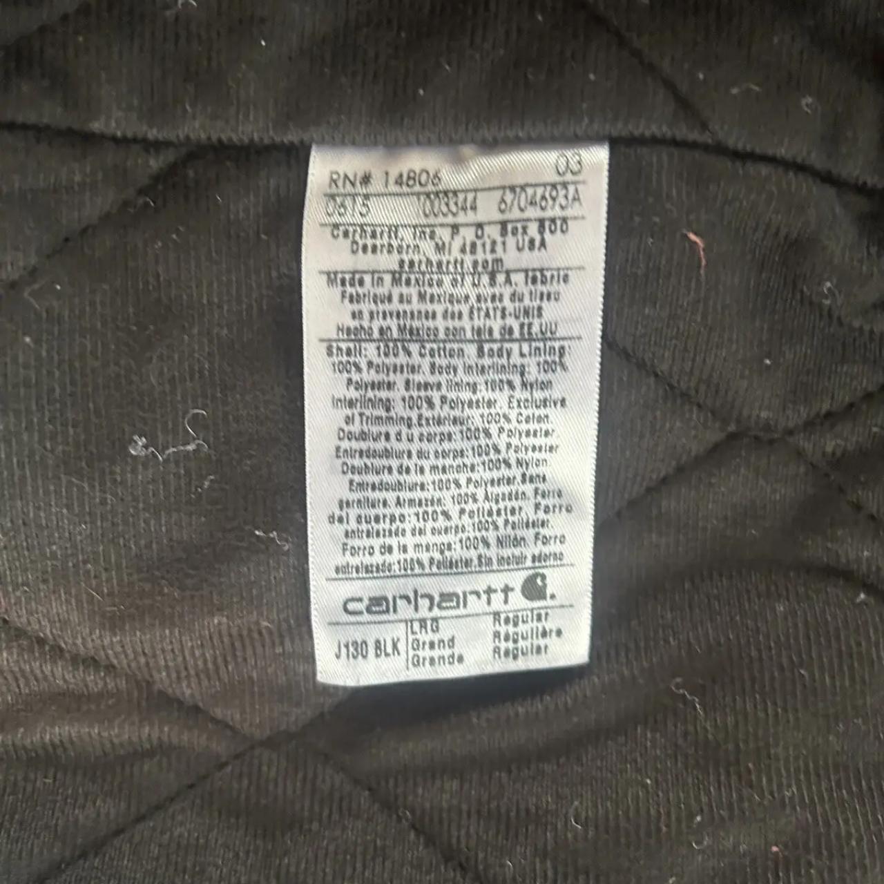 Vintage J130 Black Carhartt Hooded Jacket