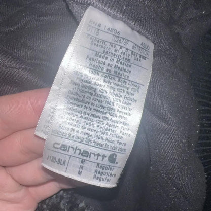 Carhartt Hooded Active Work Jacket J130 Black Perfect Fading