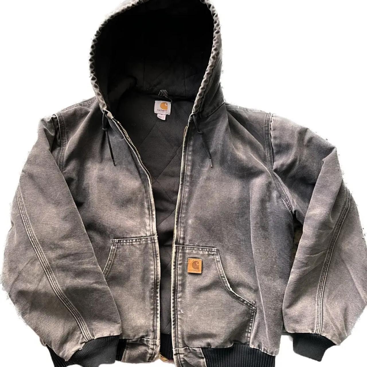 Carhartt Hooded Active Work Jacket J130 Black Perfect Fading