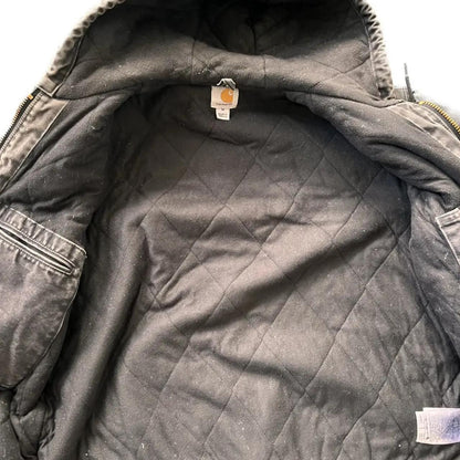 Carhartt Hooded Active Work Jacket J130 Black Perfect Fading