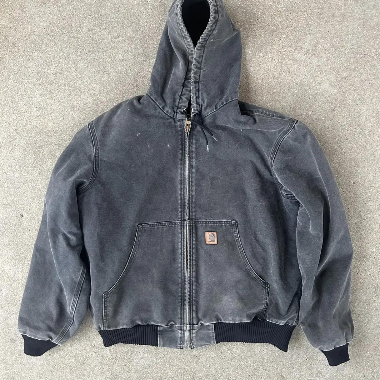 Vintage J130 Black Carhartt Hooded Jacket
