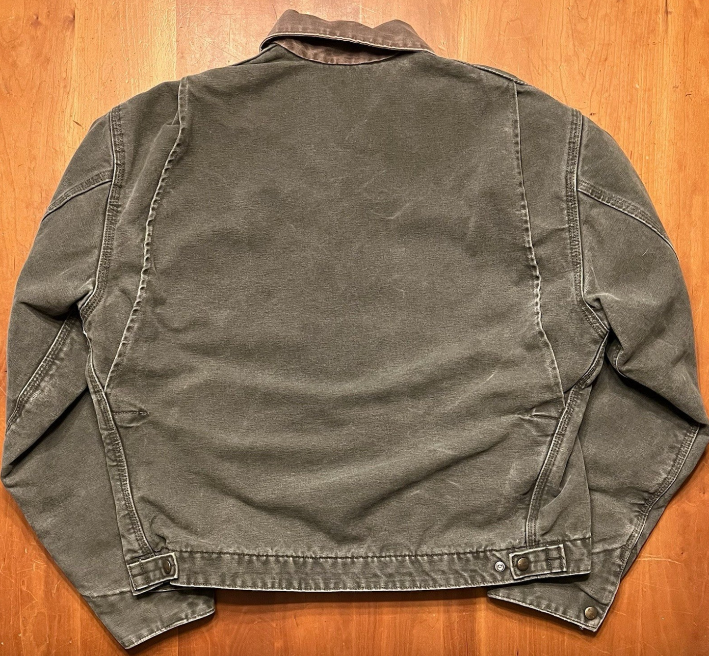 Vintage Carhartt Mens Detroit Jacket Moss Green Size Large Blanket Lined J97 Mos