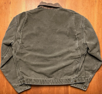 Vintage Carhartt Mens Detroit Jacket Moss Green Size Large Blanket Lined J97 Mos