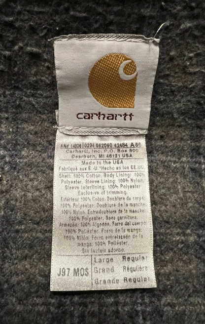 Vintage Carhartt Mens Detroit Jacket Moss Green Size Large Blanket Lined J97 Mos