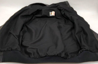 VTG Carhartt Southwest Aztec Hooded Jacket JR0005 Black/Grey Distressed sz M USA