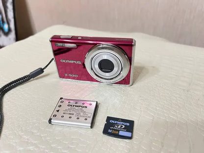 Olympus X-930 12mp pink With XD Card, Battery, Charger Tested Working