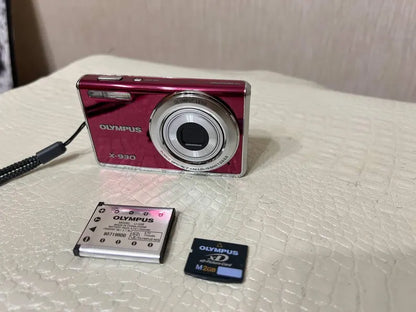 Olympus X-930 12mp pink With XD Card, Battery, Charger Tested Working