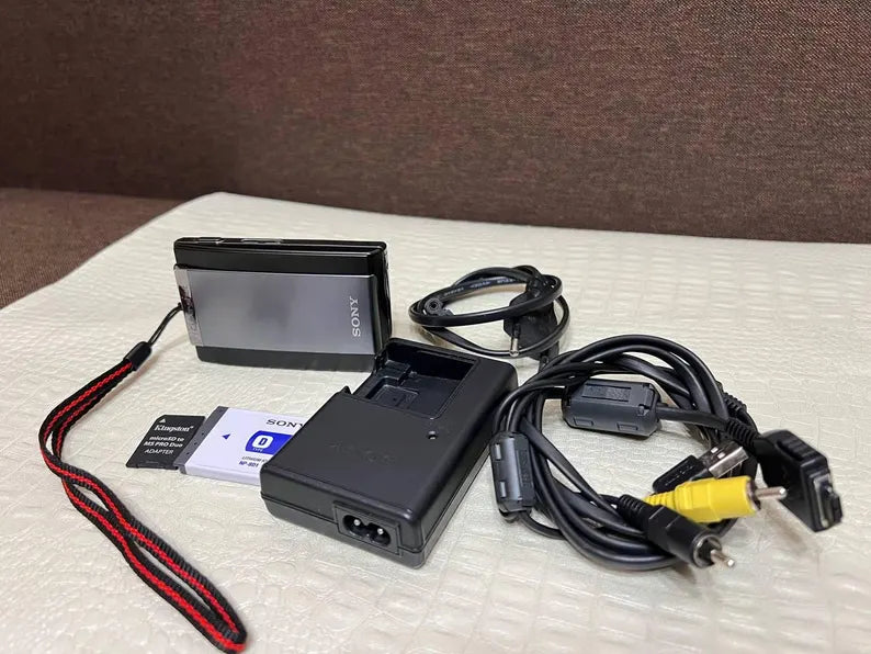 Sony Cybershot DSC-T300 10.1MP Digital Camera + charger and memory card