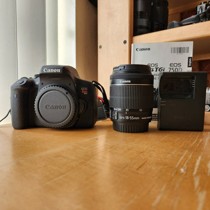 Canon EOS Rebel T6i / 750D Digital Camera with EF-S 18-55mm IS Lens 🍥 🎀📷