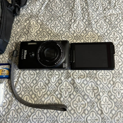 Nikon COOLPIX S6900 16MP Compact Digital Camera (Black) with Flip Screen and Wi-Fi 🍥 🎀📷