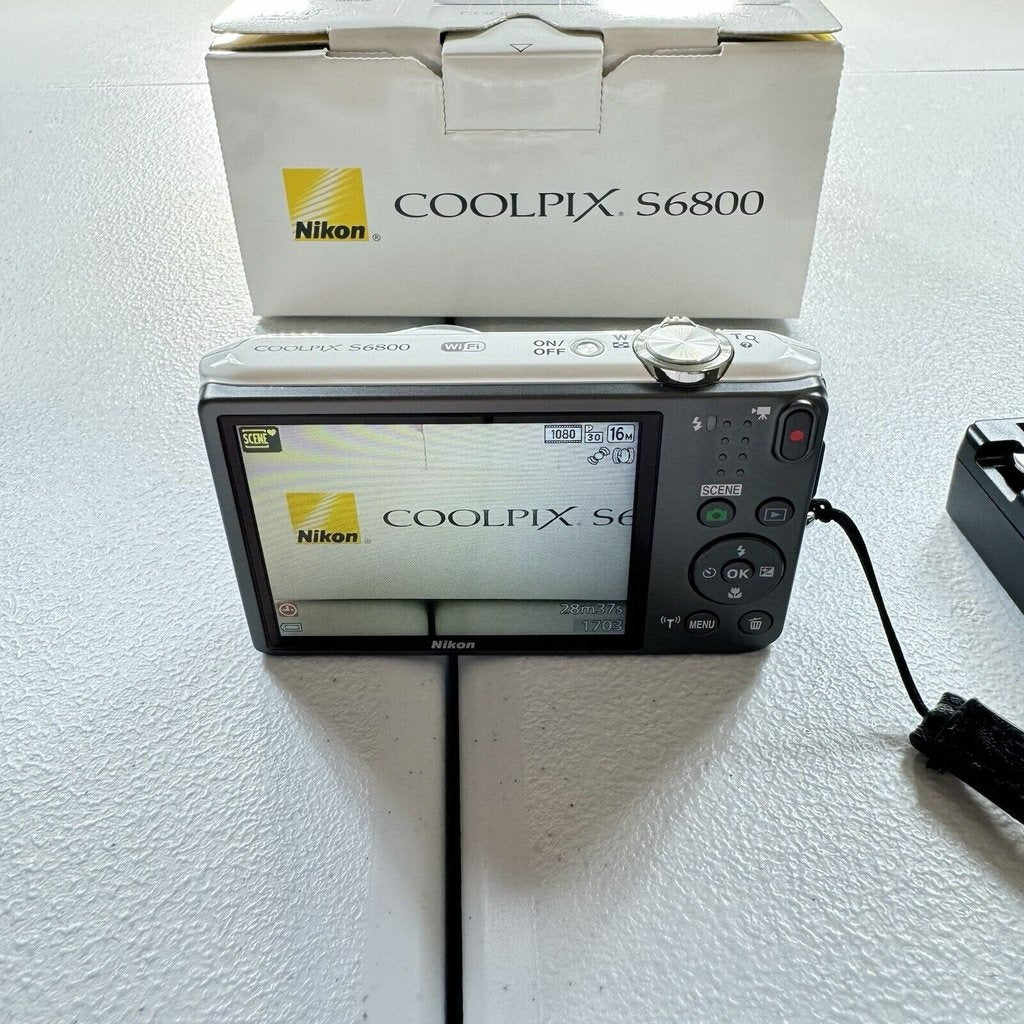 Nikon COOLPIX S6900 16MP Compact Digital Camera (Black) with Flip Screen and Wi-Fi 🍥 🎀📷