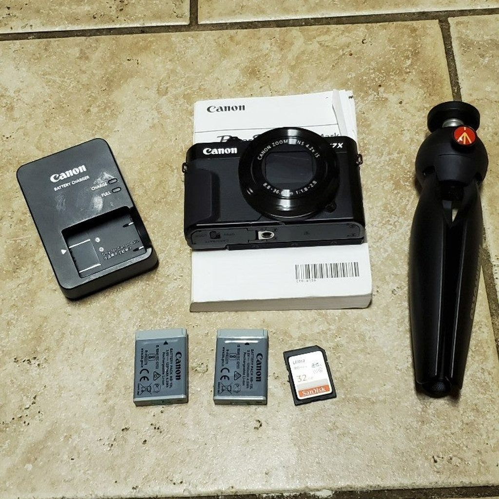 Used Canon G7X Mark II with Tripod 🍇₊˚💜