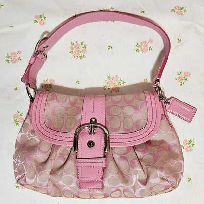 Vintage Barbie Pink Soho Buckle Signature Cs Rare Shoulder Purse sJ