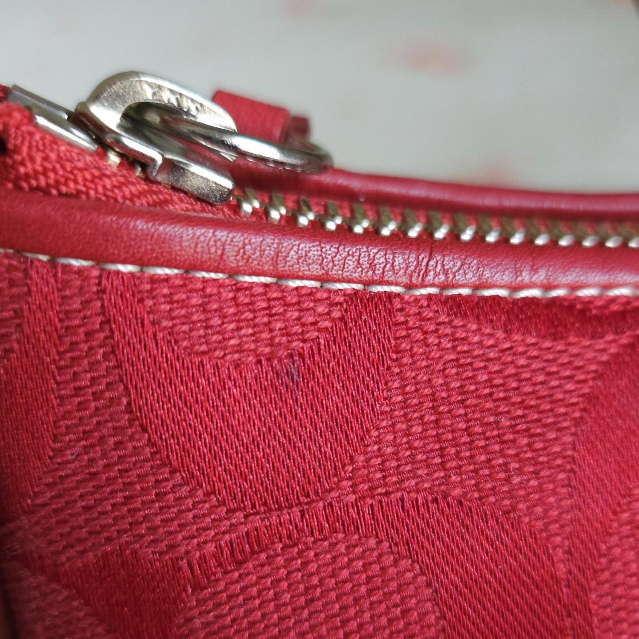 🍒 Y2K Vintage Rare Coach Red East West Baguette Shoulder Bag With Coin Purse 🍒 fM