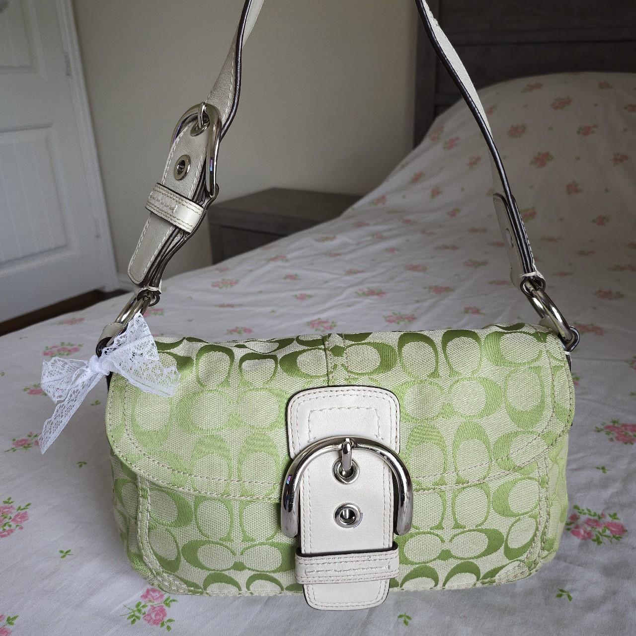 💚 Y2K Coach Lime Green Soho Shoulder Bag Purse 💚 YO