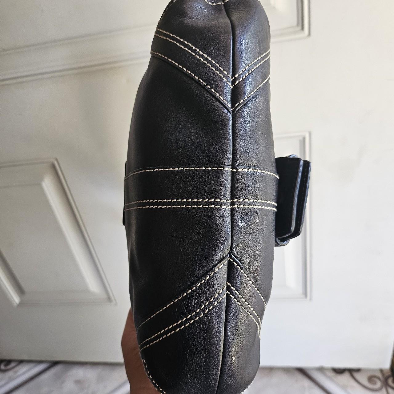 Vintage Y2K Mini Soho Black Buckle Flap Shoulder Bag Purse Yy