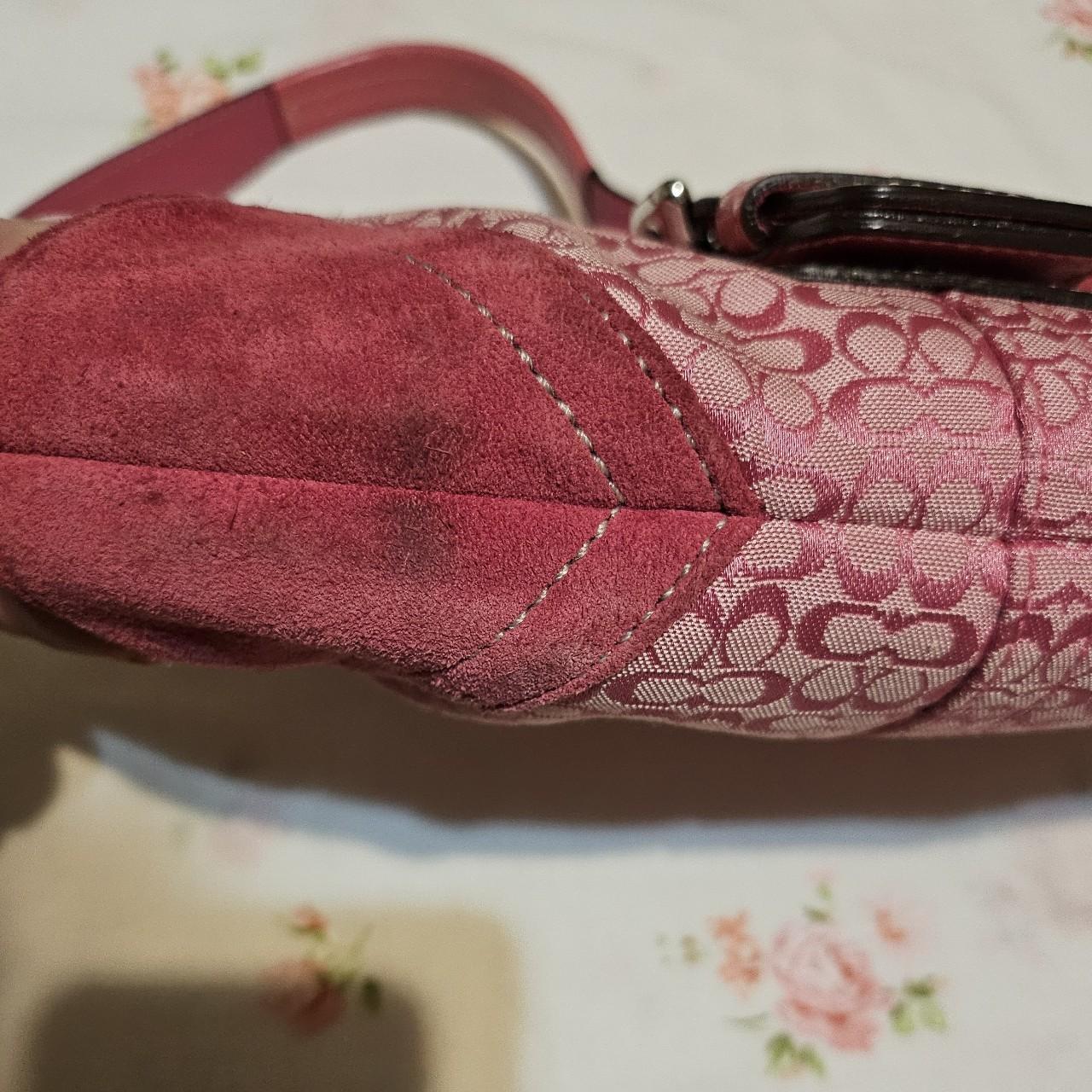 Vintage Coach Mini Soho Buckle Flap Pink Shoulder Purse aZ