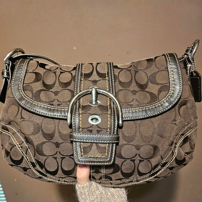❤️ Vintage Coach Dark Brown Soho Buckle Shoulder Purse ❤️ KH