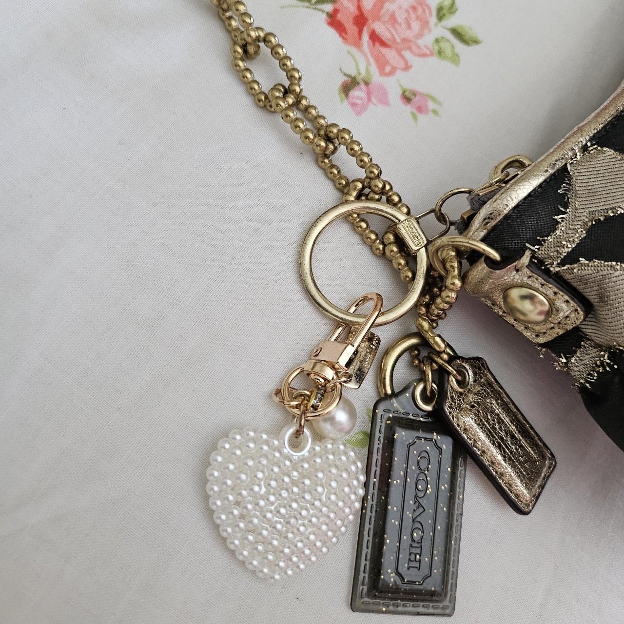 Vintage Y2K Coach Lurex Poppy Gold Hardware Small Shoulder Bag dE