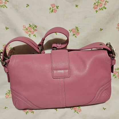 Y2K Vintage Coach Pink Soho Shoulder Bag Purse gB