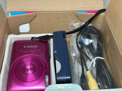 Canon PowerShot SD 1400 IS Digital ELPH Camera Pink w Box Charger