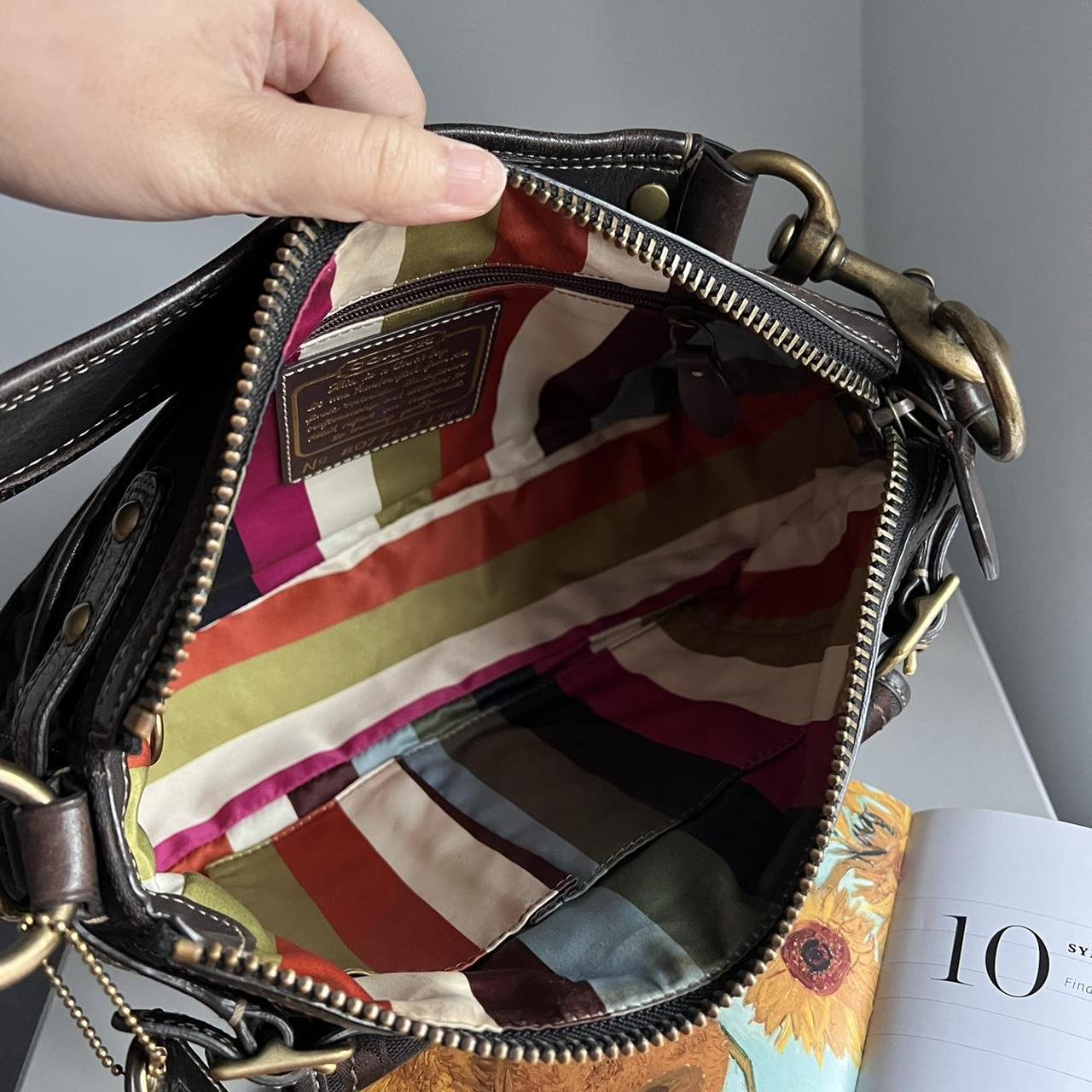 Coach Signature Legacy 65Th Anniversary Shoulder Bag Dark Brown Black Gold et