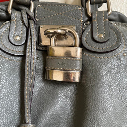 Rate Chloe Paddington Variation With Zippers Around In Beautiful Grey Color And Silver Hardware Nd