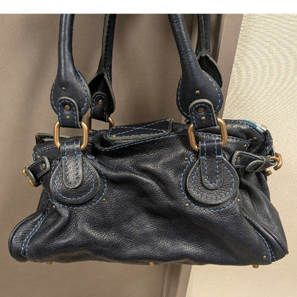 Chloe Paddington Gold Padlock Key Tote Hand Bag Leather ii