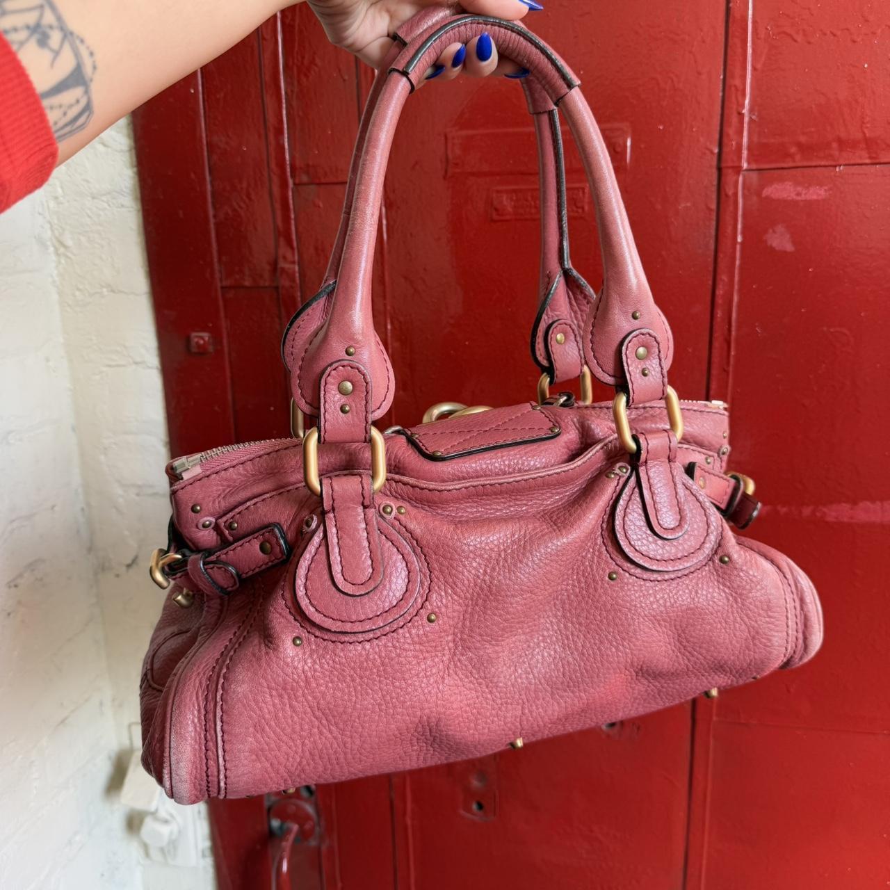 Iconic Chloe Paddington Bag In Beautiful Pink Color And Gold Hardware nn