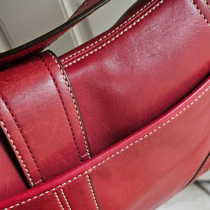 ❤️ Y2K Vintage Coach Dark Red Soho Buckle Flap Shoulder Purse ❤️ ig