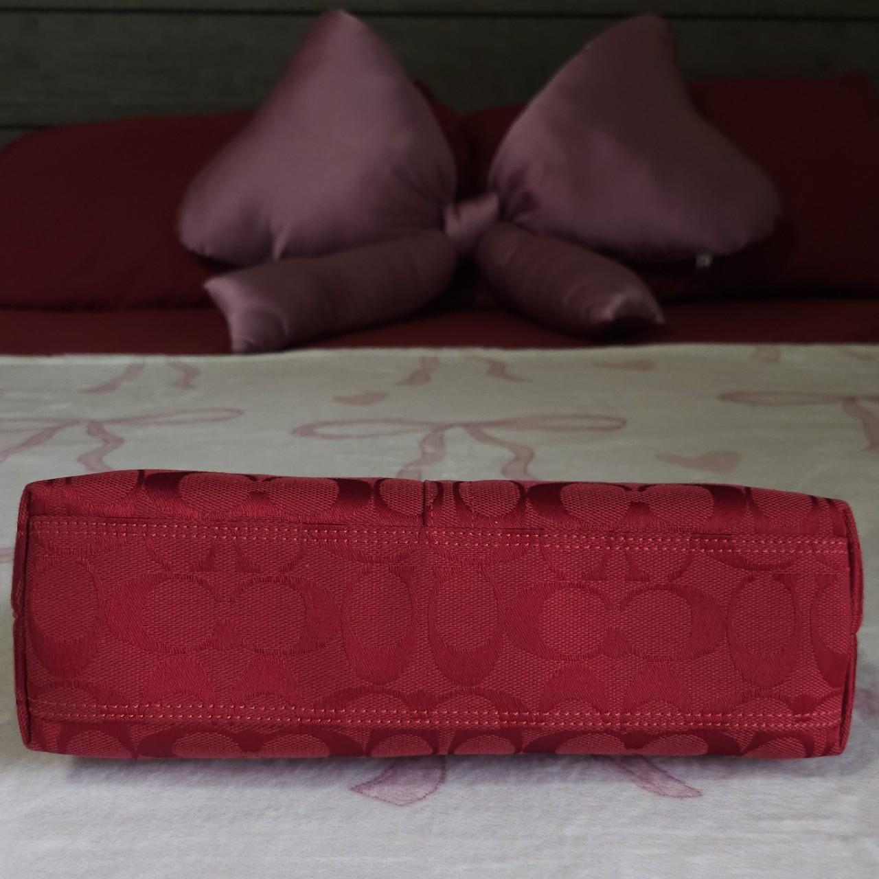 🍒 Y2K Vintage Rare Coach Red East West Baguette Shoulder Bag 🍒 Firm Price FA