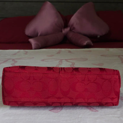 🍒 Y2K Vintage Rare Coach Red East West Baguette Shoulder Bag 🍒 Firm Price FA