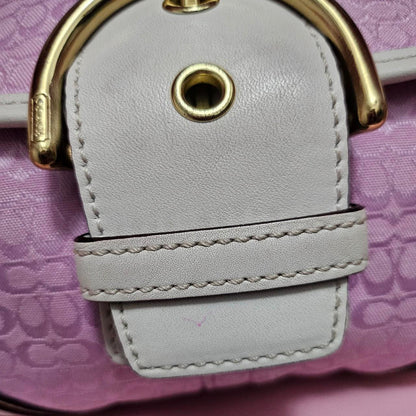 Y2K Vintage Coach Mini Soho Pink Gold Coquette Shoulder Bag KK