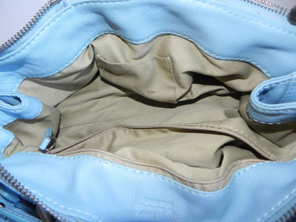 Chloe Paddington Gold Padlock Key Hand Bag Blue Leather Used VP