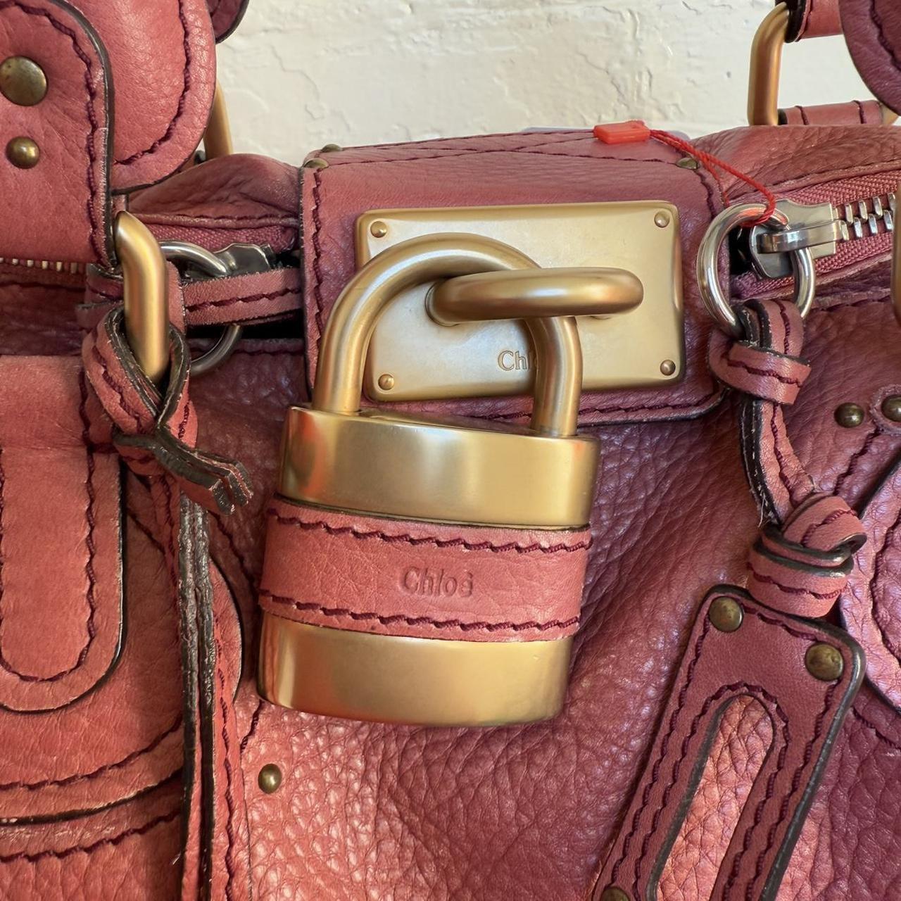 Iconic Chloe Paddington Bag In Beautiful Pink Color And Gold Hardware nn