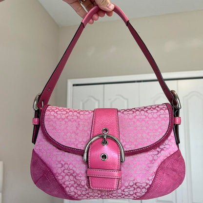 Vintage Coach Soho Jacquard Shoulder Bag pV