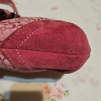 Vintage Coach Mini Soho Buckle Flap Pink Shoulder Purse aZ