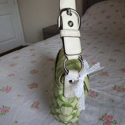 💚 Y2K Coach Lime Green Soho Shoulder Bag Purse 💚 YO