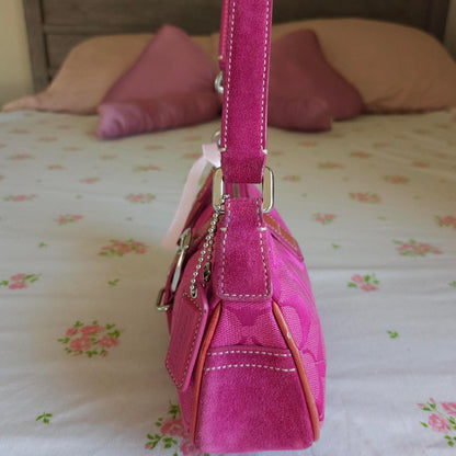 ❤️ Vintage Y2K Coach Dark Red Soho Buckle Shoulder Purse ❤️ 1 Du