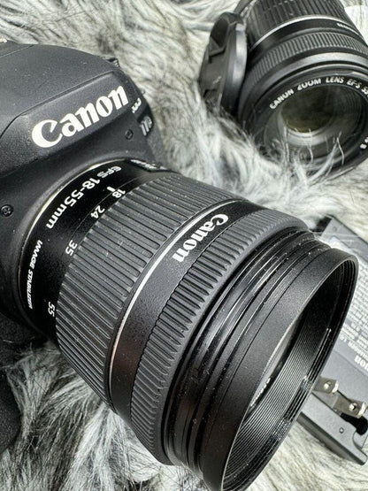 Canon EOS 77D 24.2 MP Digital SLR Camera with ef-s 18-55mm & ef-s 55-250mm Lenses