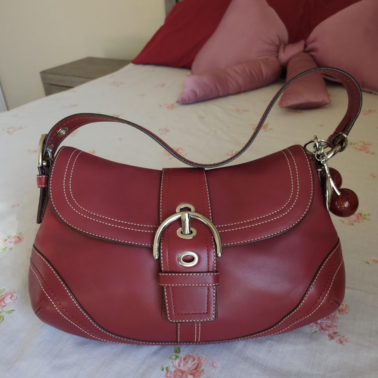 ❤️ Vintage Y2K Coach Dark Red Soho Buckle Shoulder Purse ❤️ dr