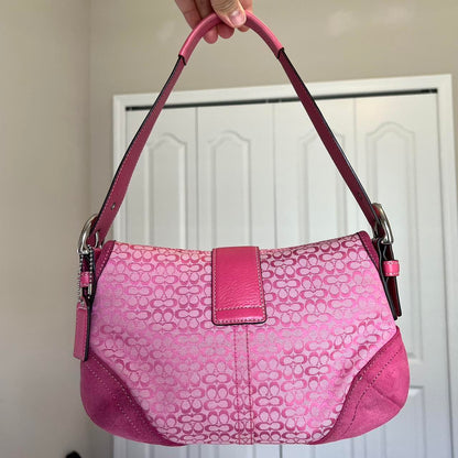 Vintage Coach Soho Jacquard Shoulder Bag pV