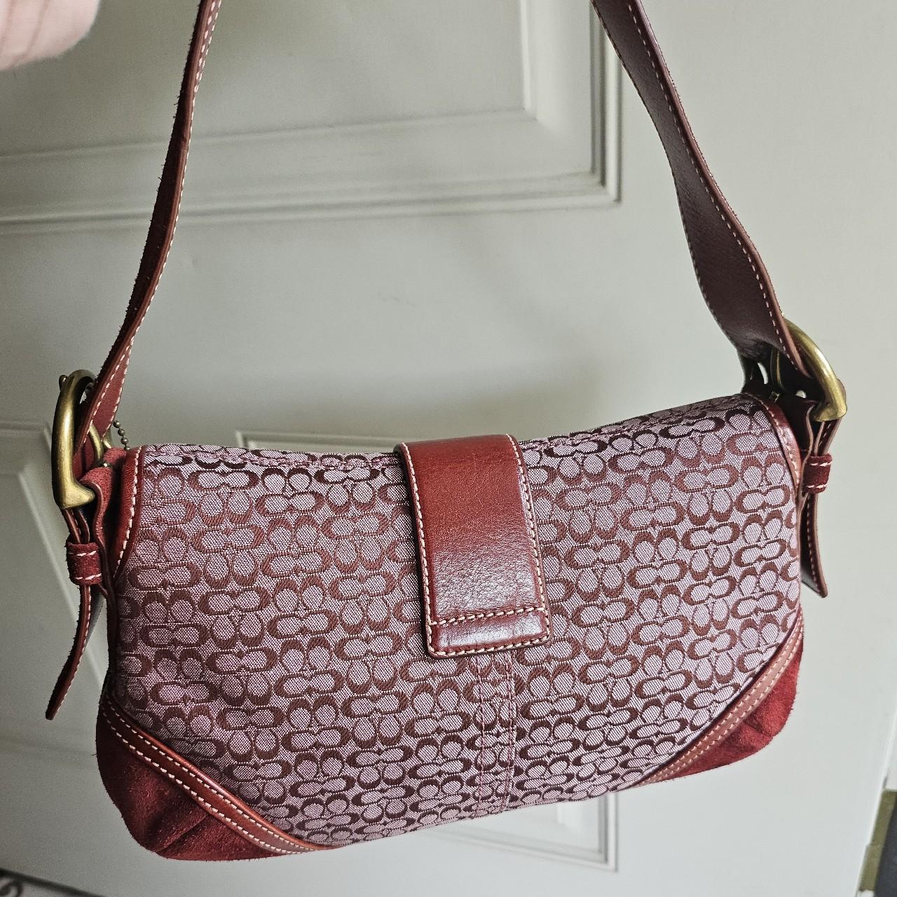 ❤️ Y2K Vintage Coach Mini Soho Suede Signature Shoulder Purse ❤️ OU