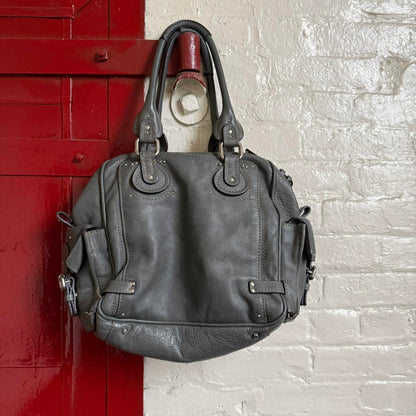 Rate Chloe Paddington Variation With Zippers Around In Beautiful Grey Color And Silver Hardware Nd