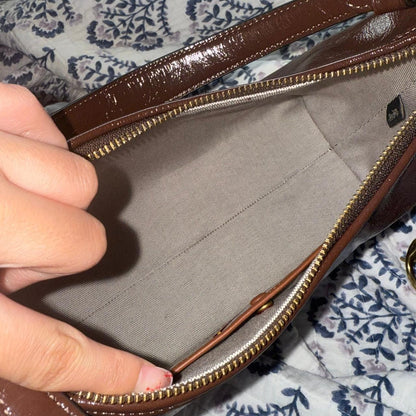 Coach Juliet Glazed Maple Leather Shoulder Bag am