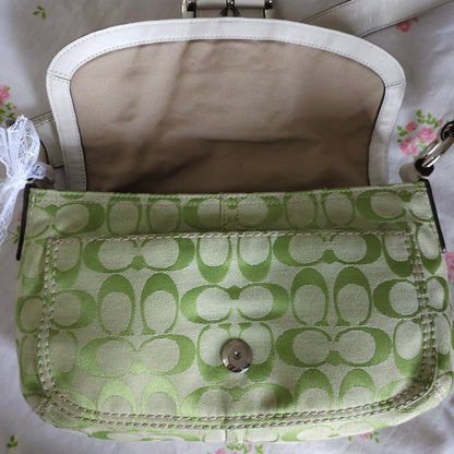 💚 Y2K Coach Lime Green Soho Shoulder Bag Purse 💚 YO